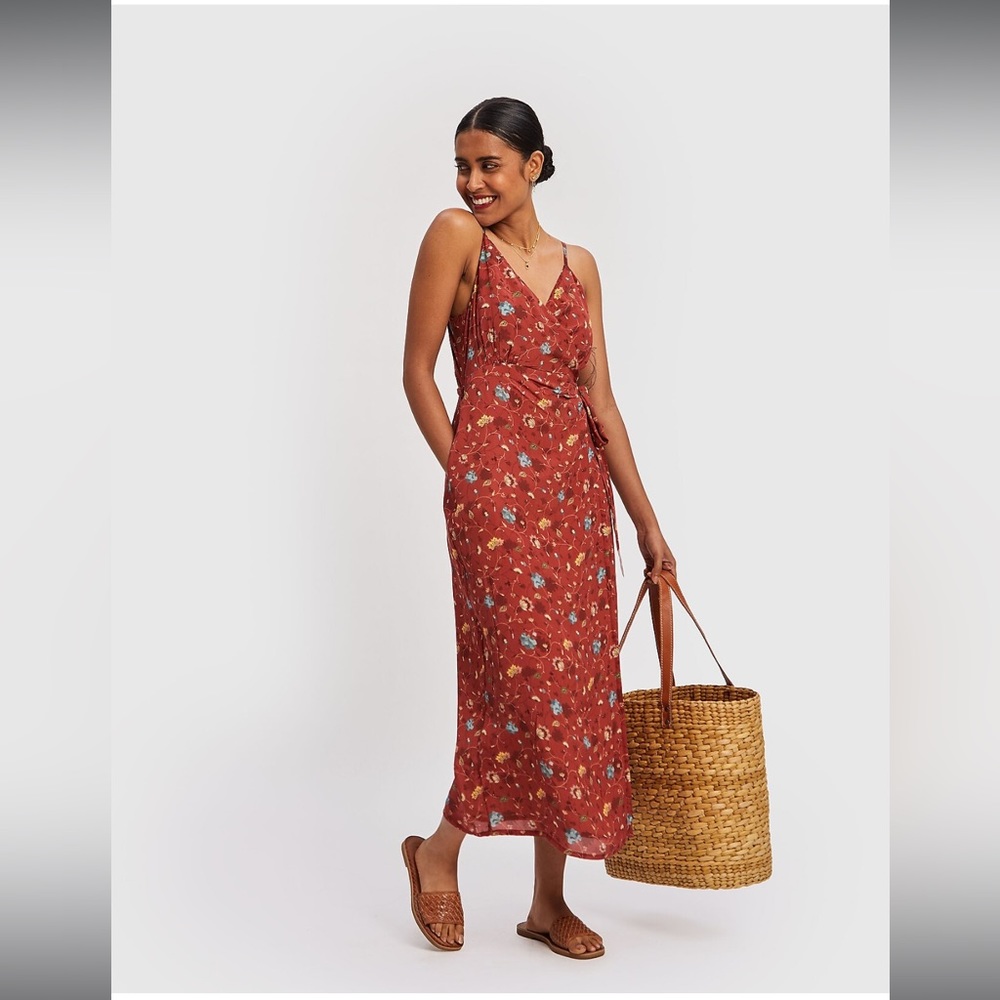 Madewell x Reistor Strappy Wrap Dress